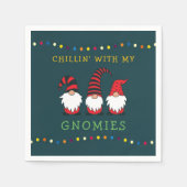 私のノミおもしろいーのクリスマスプーンと子供たち | スタンダードカクテルナプキン (正面)