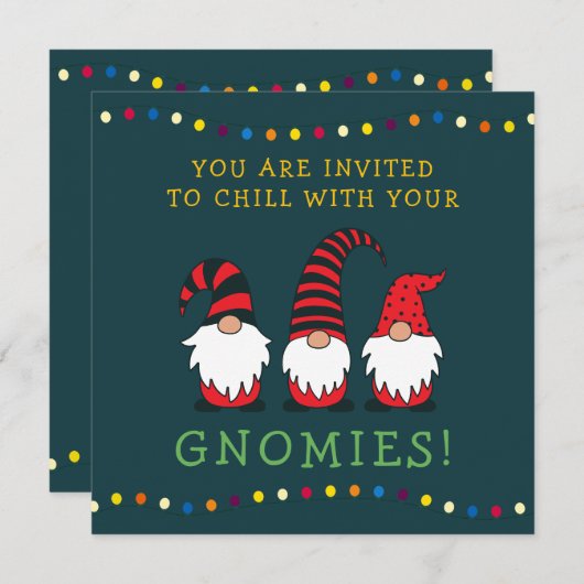 私のノミおもしろいーのクリスマスプーンと子供たち |受信 招待状 (正面/裏面)