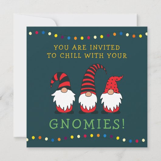 私のノミおもしろいーのクリスマスプーンと子供たち |受信 招待状 (正面)