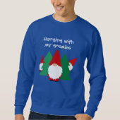 私のノミぶら下がったーおもしろいの醜いクリスマスセーターと一緒に スウェットシャツ (正面)