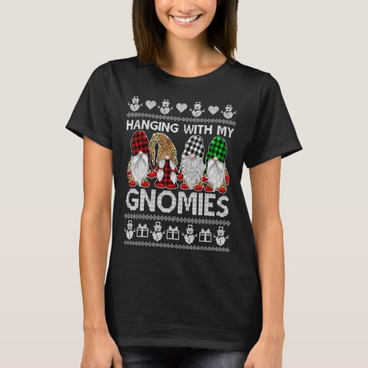私のノミぶら下がったーとクリスマスかわいい格言醜い Tシャツ (正面)