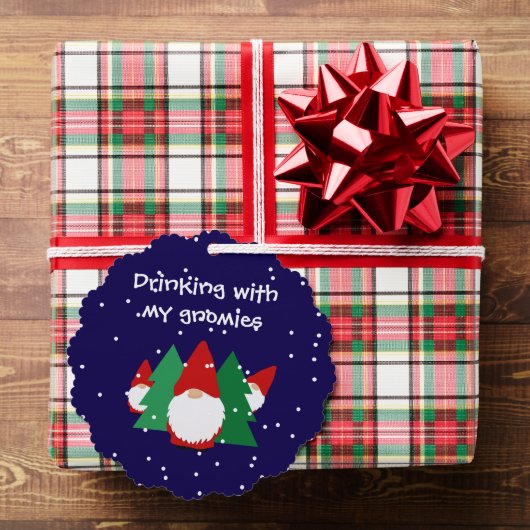 私のノミクスのクリスマスと飲おもしろいむ オーナメントカード (インサイチュ (ギフト))