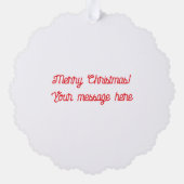 私のノミクスのクリスマスと飲おもしろいむ オーナメントカード (裏面)