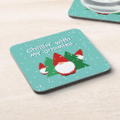 私のノミクスのプラスチックのおもしろいクリスマスでチリン コースター (左側)