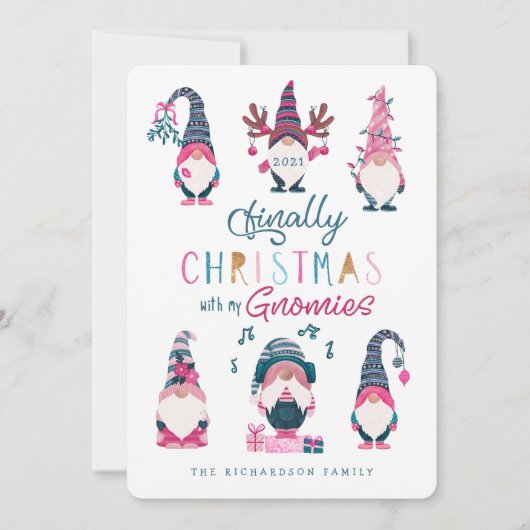 私のノミジーの格言と最後のクリスマスおもしろい シーズンカード (正面)