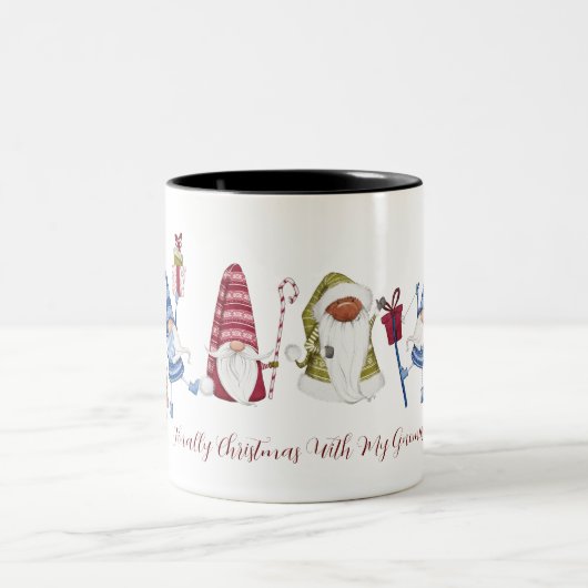 私のノミジーの格言と最後のクリスマスおもしろい ツートーンマグカップ (中央)