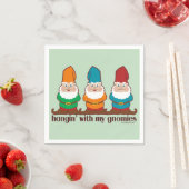 私のノミーとハギン スタンダードカクテルナプキン (インサイチュ)