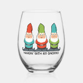 私のノミーとハギン ステムなしワイングラス (正面)