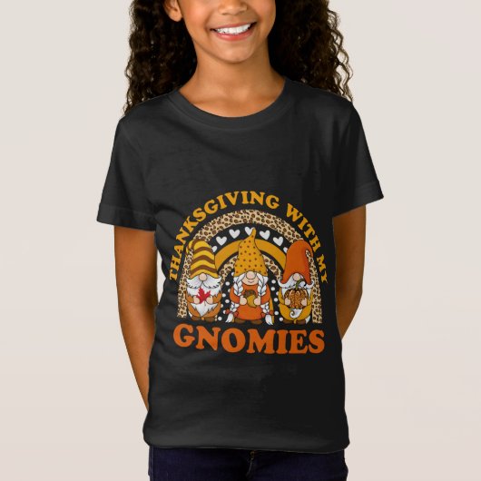 私のノミーと感謝秋の格言ヒョウ Tシャツ (正面)