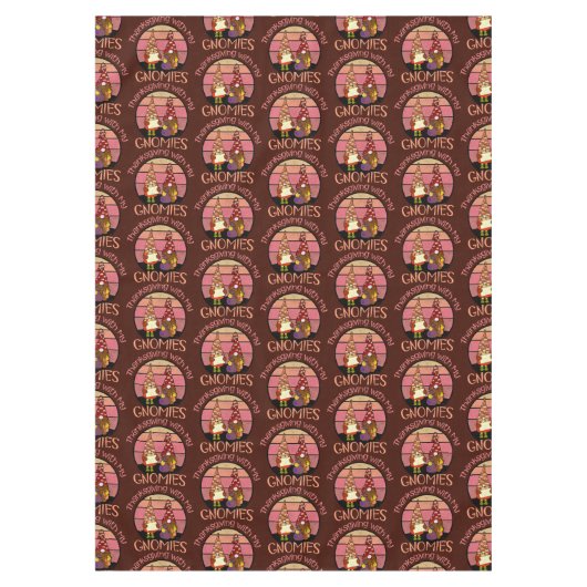 私のノミーに感謝する秋おもしろいを感謝する テーブルクロス (正面)