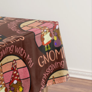 私のノミーに感謝する秋おもしろいを感謝する テーブルクロス