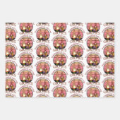 私のノミーに感謝する秋おもしろいを感謝する ラッピングペーパーシート (正面3)