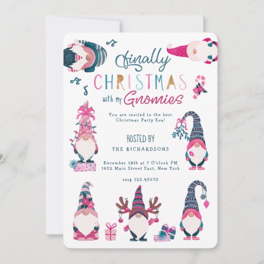 私のノミーズと最後のクリスマスのクリスマスのパーティー シーズンカード (正面)