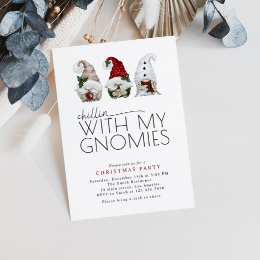私のノミーズのクリスマスパーティーとチリ 招待状
