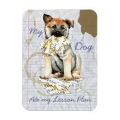 私のノルウェーエルクハウンド食べ私のレッスンプランマグネット マグネット (縦)