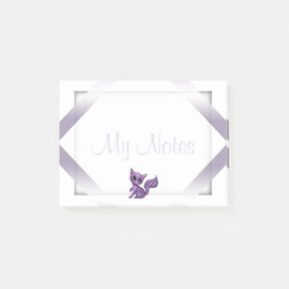 私のノートのポスト・イットの紫色の子猫 ポストイット