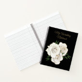 私のノート結婚金ゴールドと白のバラ ノートブック (内部)