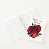 私のノート結婚金ゴールドと赤いバラ ノートブック (内部)