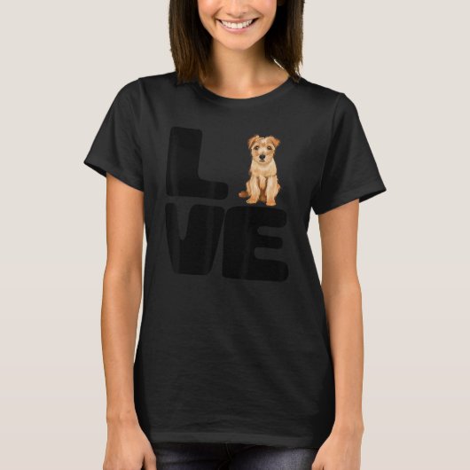 私のノーフォークテリア犬を愛して Tシャツ (正面)