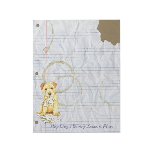 私のノーフォーク食べテリアーのレッスンプラン ノートパッド (回転)