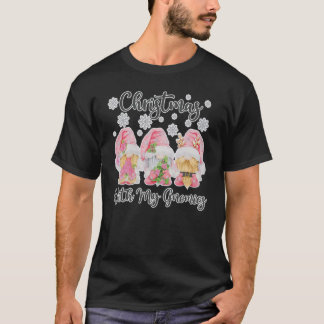 私のノームたちとのピンクのクリスマス ノーム クリスマス Tシャツ