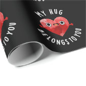 私のハグはあなたのものだおもしろいハートプンダークBg ラッピングペーパー (ロールコーナー)