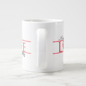 私のハスキーなジャンボマグカップを愛する ジャンボコーヒーマグカップ (裏面)