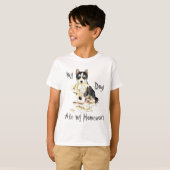 私のハスキーは私の宿題を食べました Tシャツ (正面フル)