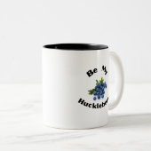 私のハックルベリーになれ。モンタナ、スポーツマン、アウトドア ツートーンマグカップ (正面右)