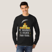 私のハッシュレートの方が上です Tシャツ (正面フル)