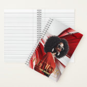 私のハッスル…赤と白の抽象芸術ジャーナル ノートブック (内側)