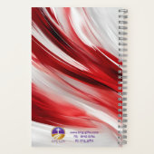 私のハッスル…赤と白の抽象芸術ジャーナル ノートブック (裏面)