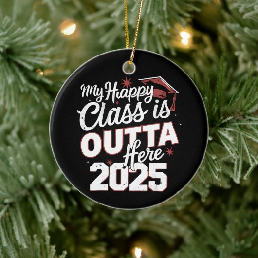 私のハッピークラスは2025年卒業を上回る セラミックオーナメント (ツリー)