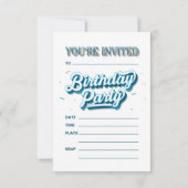 私のハッピーバースデーパーティの招待状（小） 招待状 (裏面)