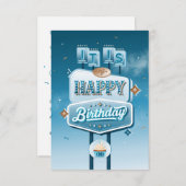 私のハッピーバースデーパーティの招待状（小） 招待状 (正面/裏面)