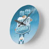 私のハッピーバースデー時計 ラウンド壁時計 (傾斜)