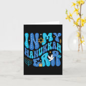 私のハヌカー時代ハッピーユダヤハヌカー(ユダヤ教の祭り)パジャマカ カード (黄色い花)