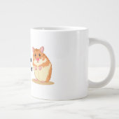 私のハムスターは可愛いブラウンハムスターです ジャンボコーヒーマグカップ (右)