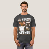 私のハムスター食べの宿題 Tシャツ (正面フル)