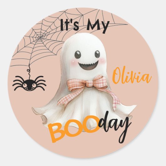 私のハロウィン誕生日です ラウンドシール (正面)