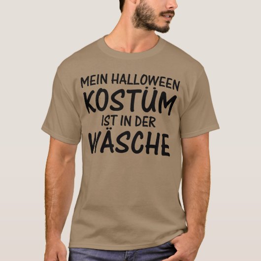 私のハロウィーンの衣装は私のハロウィンボーの洗い物にある Tシャツ (正面)