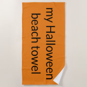 私のハロウィーンビーチタオル ビーチタオル (正面)