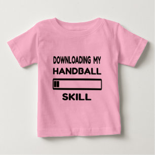 私のハンドボールの技術のダウンロード ベビーTシャツ
