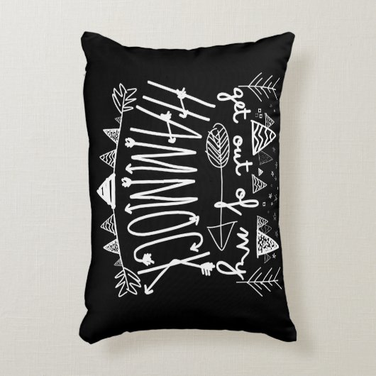 私のハンモック(パーソナライズな)旅行から出て下さい アクセントクッション (正面(垂直))