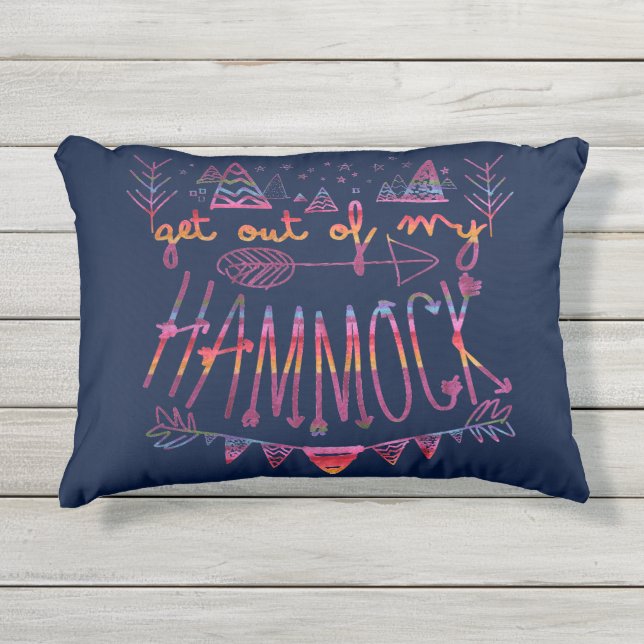 私のハンモック(Vラマ)の屋外の枕から出て下さい アウトドアクッション (正面)