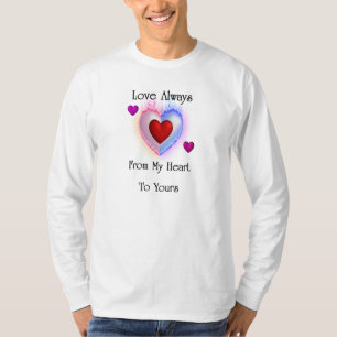 私のハートからメンズの長袖Tシャツまで Tシャツ