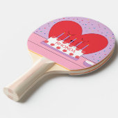 私のハートからラベンダーとピンク： 卓球ラケット (正面アングル)