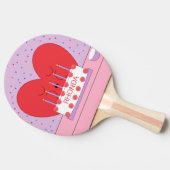 私のハートからラベンダーとピンク： 卓球ラケット (横)