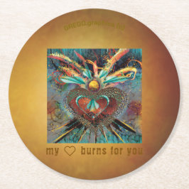 私のハートがあなたのために燃えている間 – 私は海岸。 ラウンドペーパーコースター