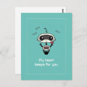 「私のハートがあなたをビープ鳴らす」かわいいポストカード ポストカード (正面/裏面)